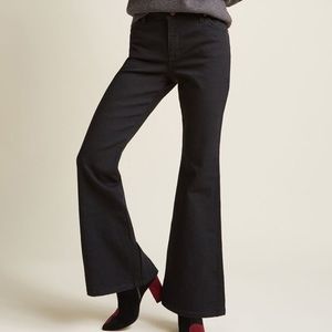 Wrangler flared black jeans